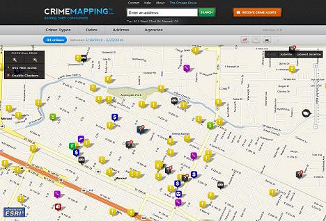 CrimeMapping.com screenshot