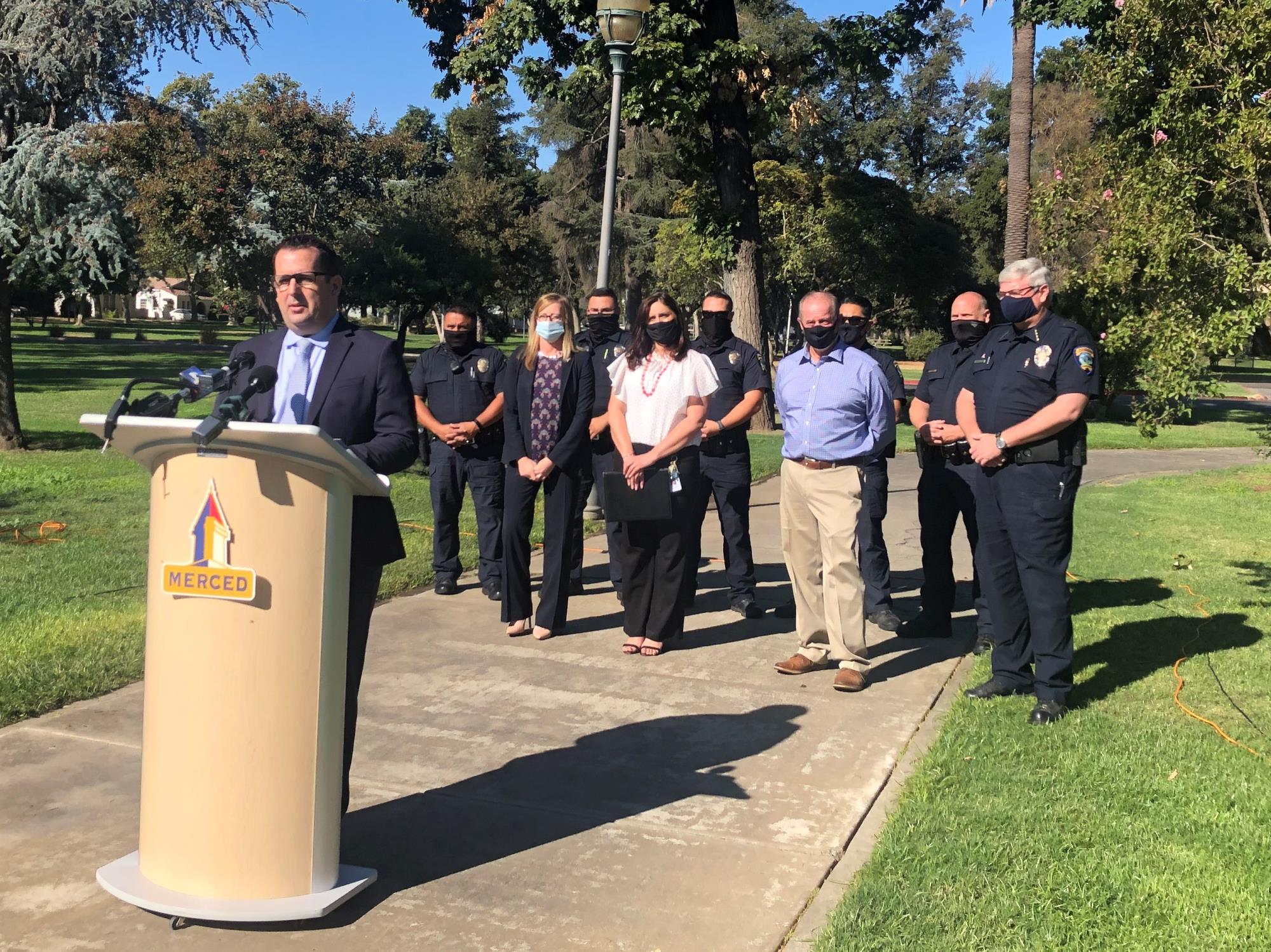 mayor at news conference 101320