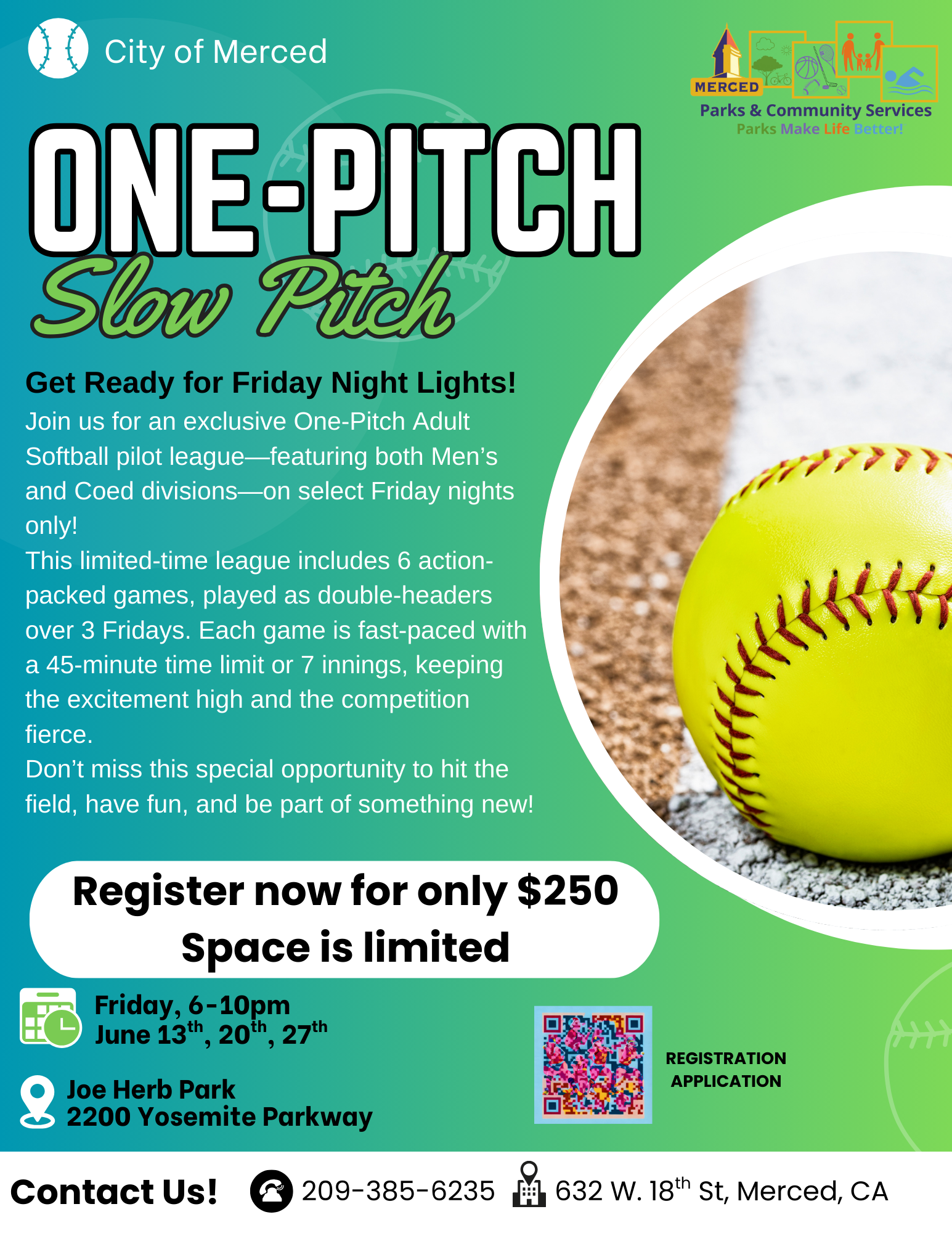 Slow Pitch One-Pitch Softball Tournament 