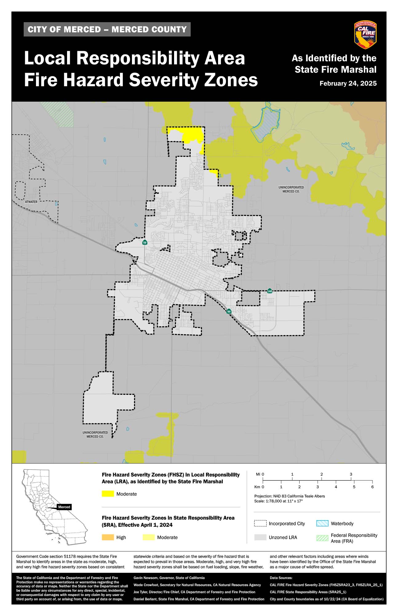 City of Merced - Merced County Local Responsibility Area Fire Hazard Severity Zones Map