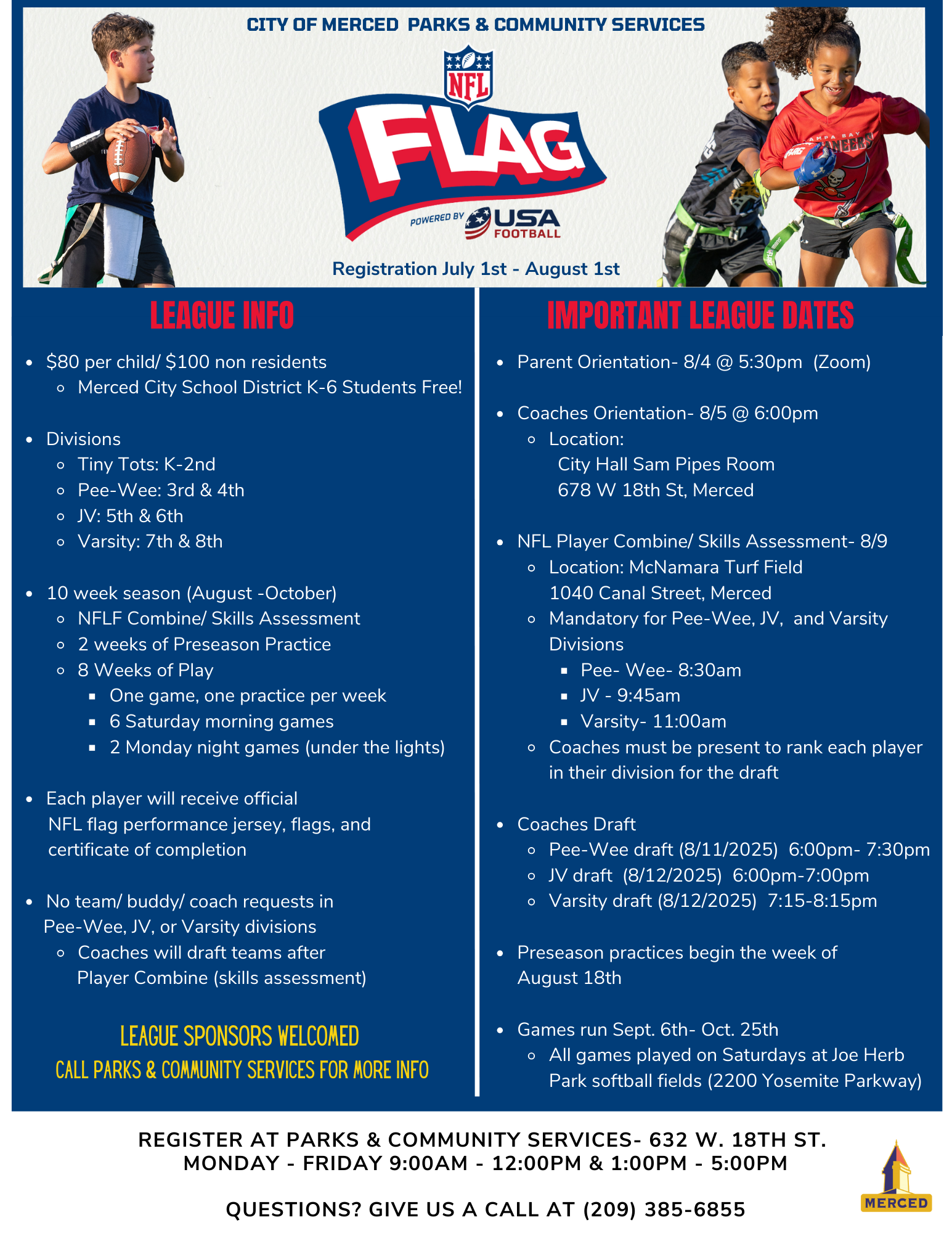 Flag Football 2025 Official Flyer (Do Not Modify)