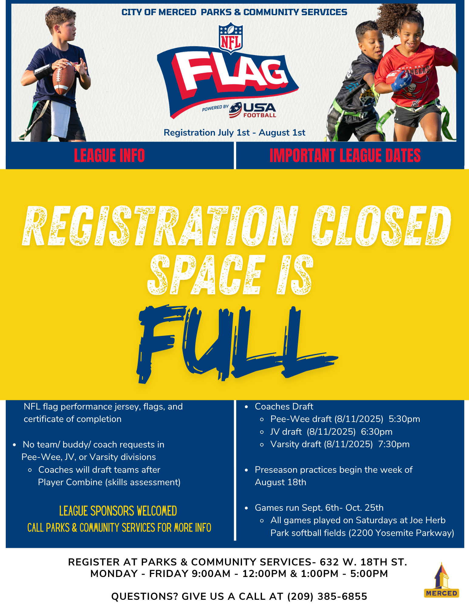 Flag Football 2025 Official Flyer